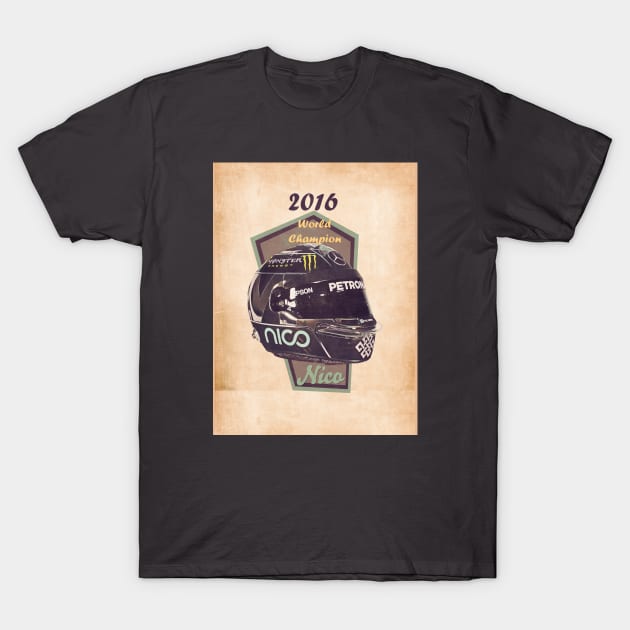 2016 Nico Rosberg T-Shirt by Popcult Posters